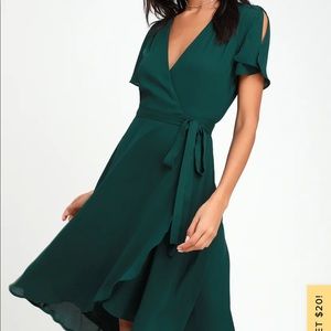 Lulus green bridesmaid short dress, size Medium